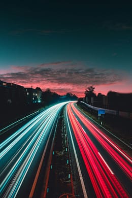 Photo by Eric Weber timelapse photography of vehicles at night