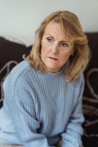 Senior lady perplexed